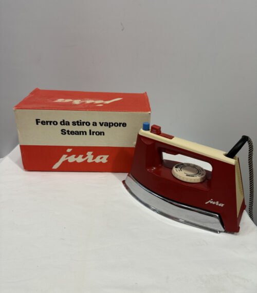 Vintage Bügeleisen von Jura mit Dampfautomatik im Originalkarton