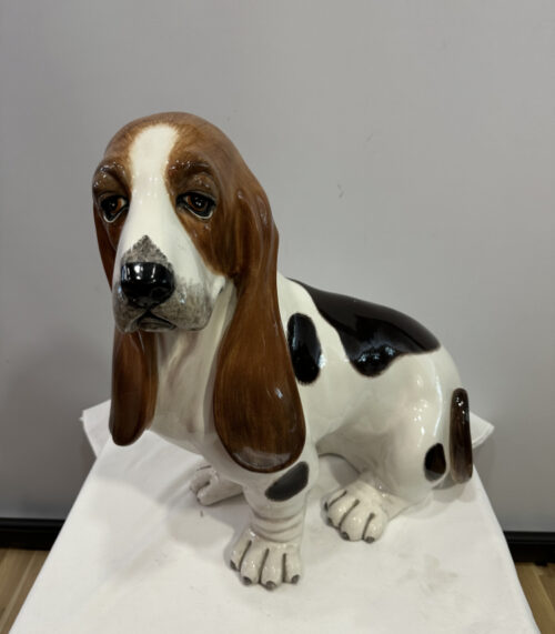 Keramikfigur Basset Hound handgefertigt in Italien (S.M. A/200)