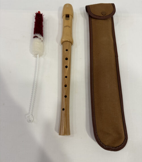 Blockflöte von Moeck aus Holz mit Reinigungsstab und Etui