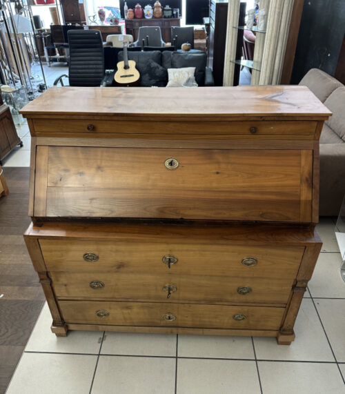 Original Biedermeier Sekretär aus massivem Kirschbaumholz um 1850