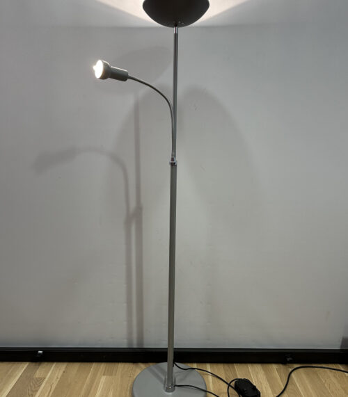 Stehleuchte mit Lese Spot von Stilplast, dimmbar, silberfarben, Made in Italy