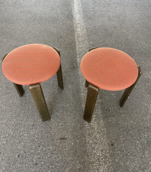 2er-Set Vintage Hocker von Stühle aus Stein am Rhein - Mid Century Stil