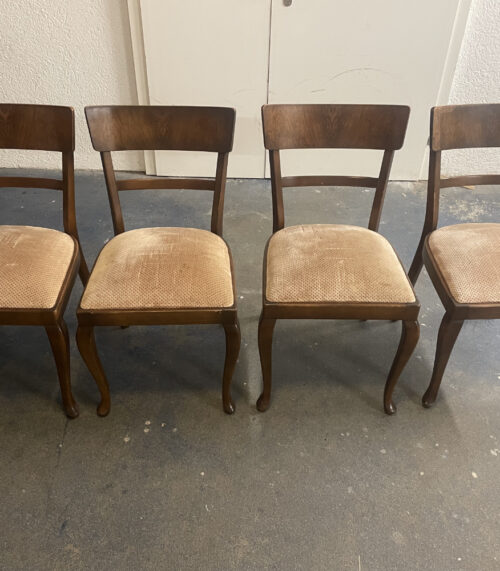 4er-Set antike Stühle im Biedermeier-Stil – zur Restaurierung geeignet