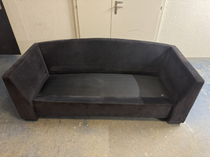 2er-Sofa von Bielefelder Werkstätten in dunkelbrauner Samt mit Zierkissen - Made in Germany - Image 8