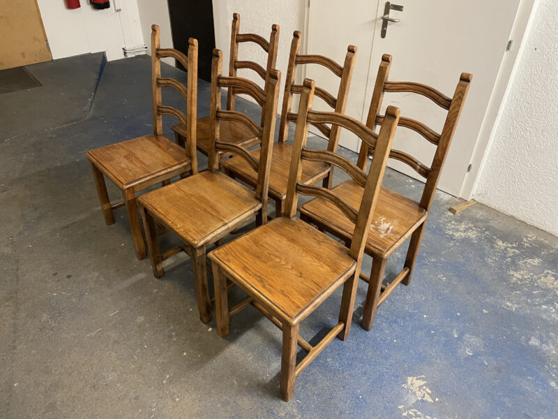 6er-Set Esszimmerstühle aus massivem Eichenholz - Image 2