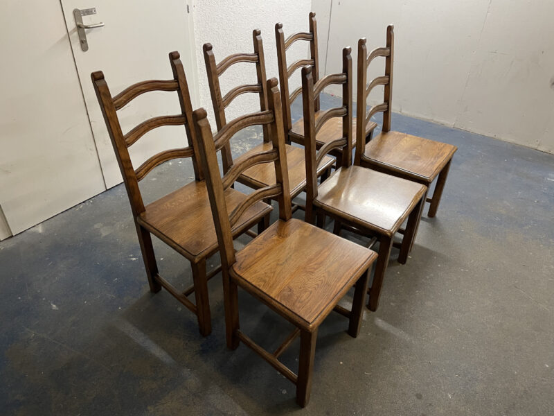 6er-Set Esszimmerstühle aus massivem Eichenholz - Image 3