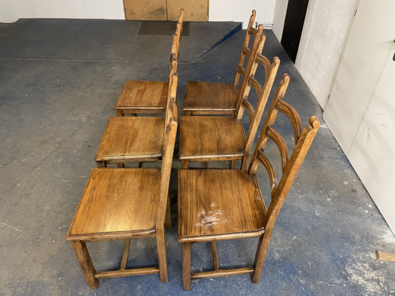 6er-Set Esszimmerstühle aus massivem Eichenholz - Image 4