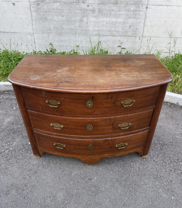 Antike Biedermeier Kommode aus massivem Nussbaumholz um 1850