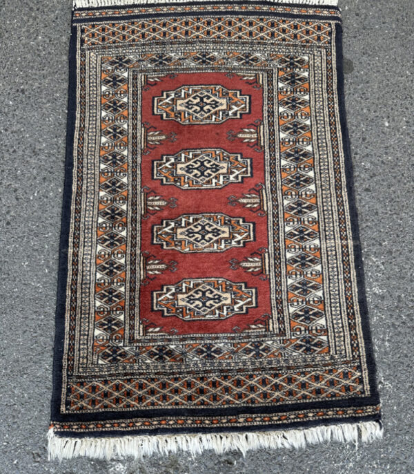 Turkmenischer Orientteppich mit Gül Musterung 95 x 62 cm