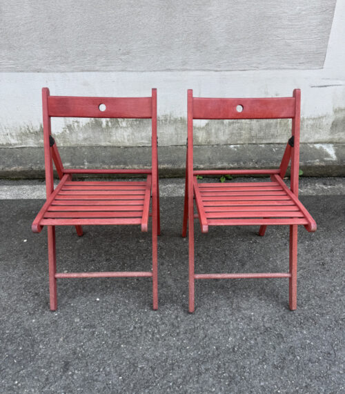 2er-Set rote IKEA TERJE Klappstühle