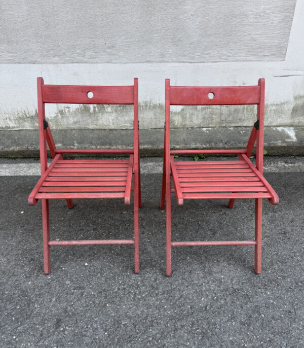 2er-Set rote IKEA TERJE Klappstühle