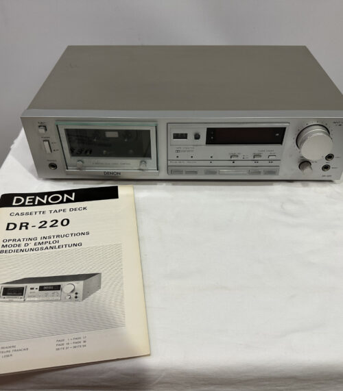 Denon DR-220 Kassettendeck Silber – Vintage HiFi, Dolby NR, Aufnahme & Wiedergabe