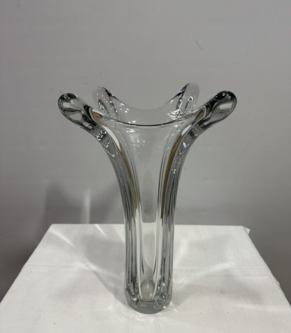 Design Vase von Vannes-le-Châtel, Kristallglas aus Frankreich
