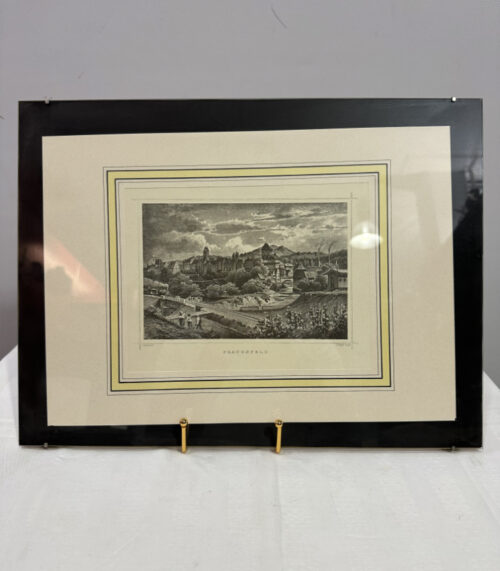 Historischer Stahlstich Frauenfeld im Passepartout