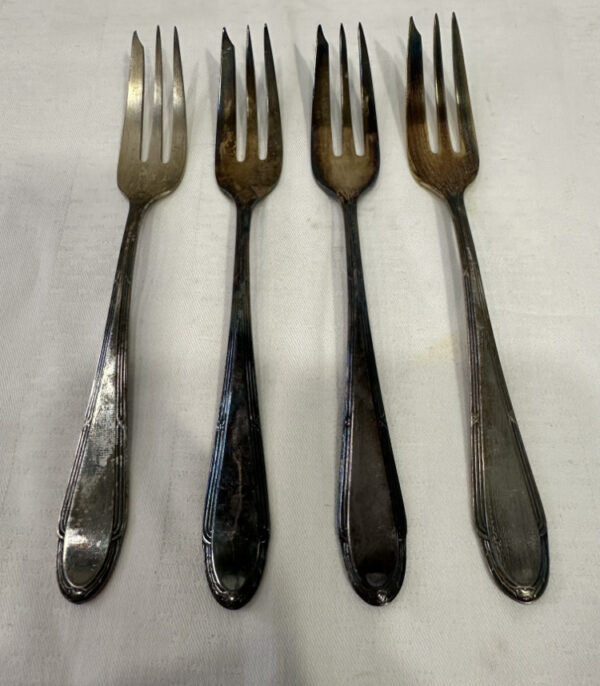 Vinateg WMF 1/0 A Kuchengabeln versilbert im Originalkarton – 4 Stück