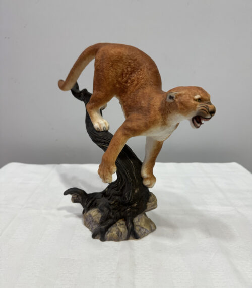 Franklin Mint Porzellanfigur „The Defender“ – Puma auf Ast