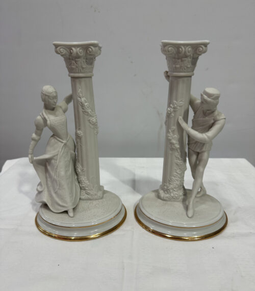 Porzellan Kerzenhalter „Romeo und Julia“ – Franklin Mint 1986