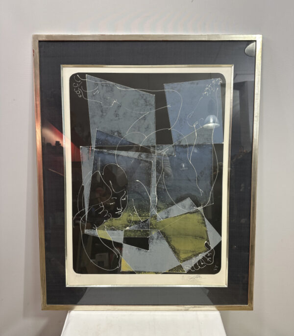 Hans Erni Farblithografie „Frau im Gedankenfluss“, 80 x 100 cm