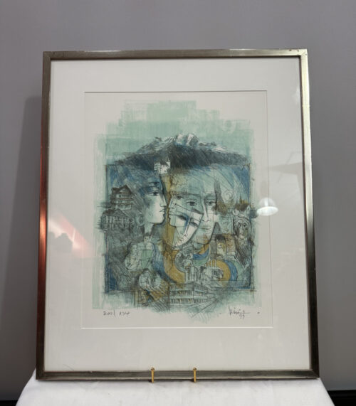 Original Lithografie von René Villiger, 1993, Schweiz