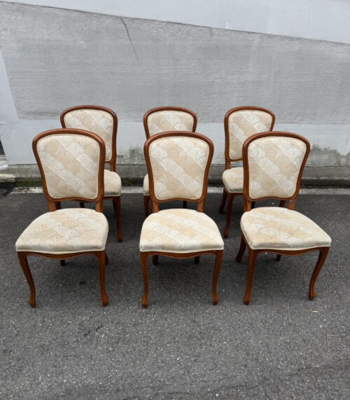 6er-Set Selva Stühle im klassischen Stil mit Polster – Made in Italy