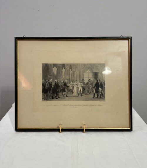 Historische Napoleon Stich mit Prägestempel Musée du Louvre, Paris