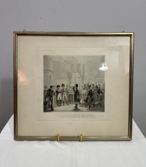 Historischer Stich „Napoleon und Zar Alexander“ – Musée du Louvre