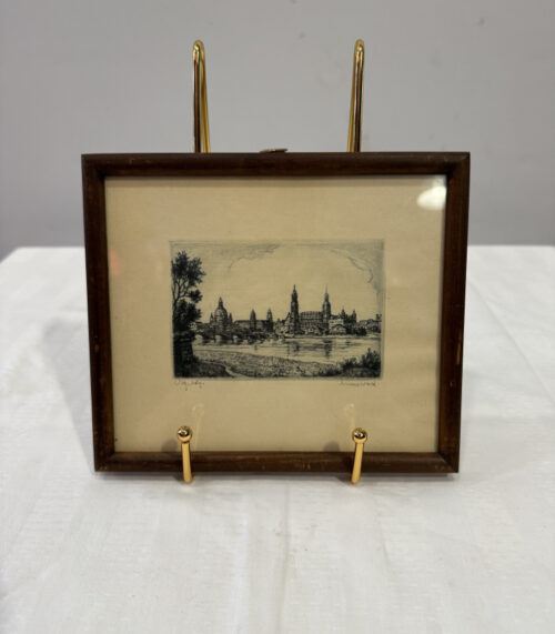 Signierte Radierung Dresden Stadtansicht, erste Hälfte 20. Jh.