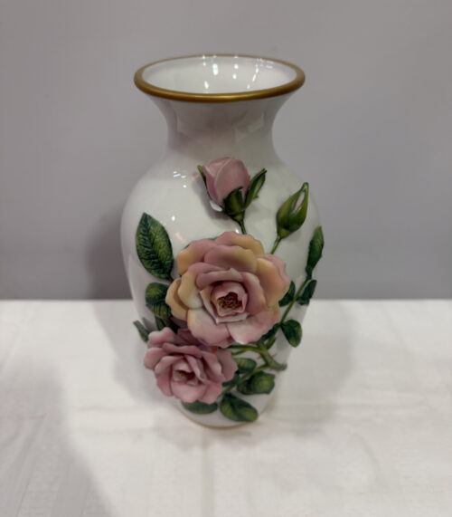 Porzellanvase "Celestial Rose" von Rosanne Sanders – Franklin Porcelain 1984