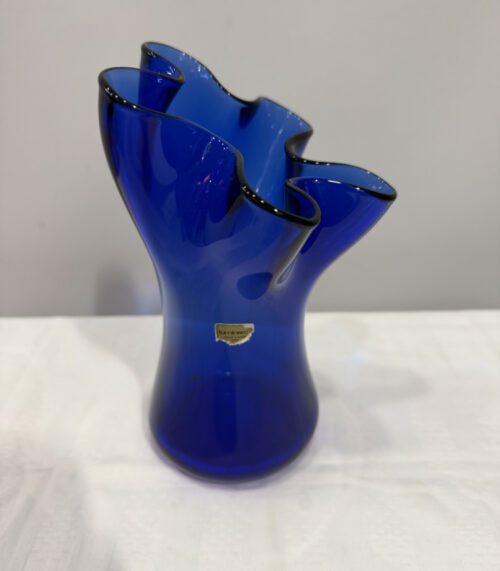 Kobaltblaue Glasvase von Luminarc Frankreich