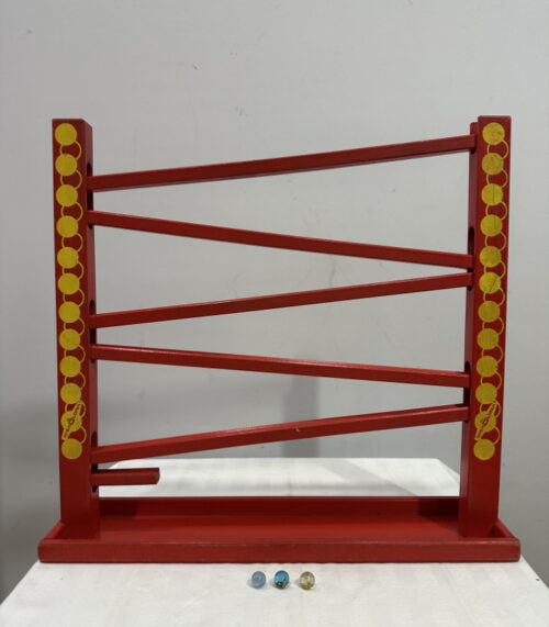 Vintage Kugelbahn aus Holz von Wisa Gloria, klassisches Murmelspiel