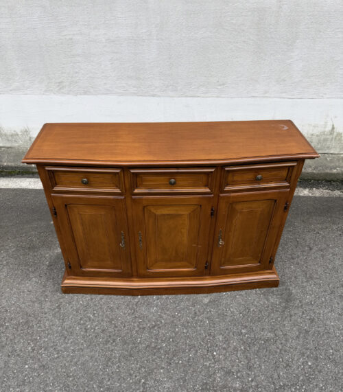 Vintage Sideboard mit Intarsien, Schubladen und Türen