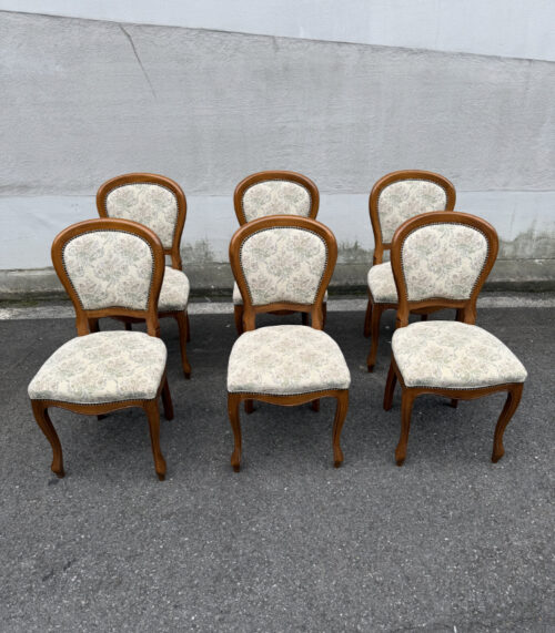 6er-Set Selva Stühle im klassischen Stil, Made in Italy