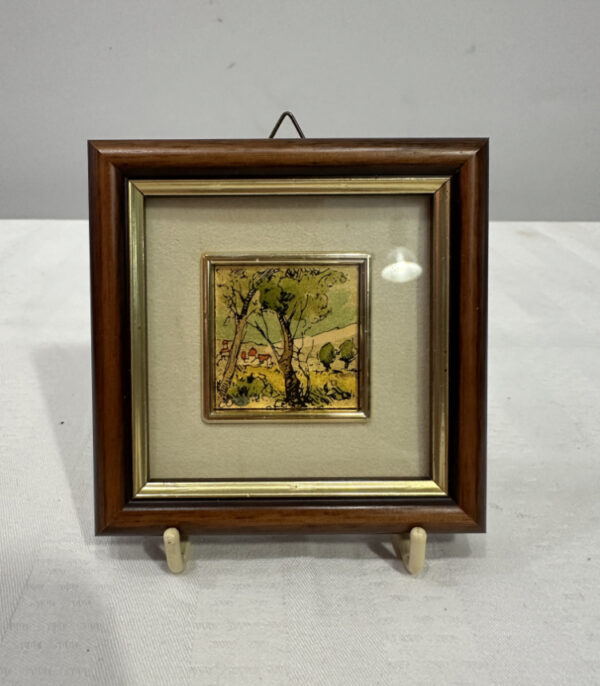 Miniaturbild im Holzrahmen, Creazione Preziosi Artistici - Golden, Made in Italy, 9 x 9 cm