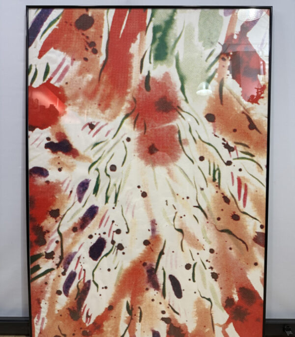 Farbstarkes Druckbild „Atelier Steinemann Neuenkirch“ – Abstrakter Komposition 91 x 129 cm