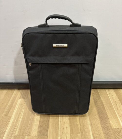 Elegance International, Schwarzer Trolley Koffer mit Rollen