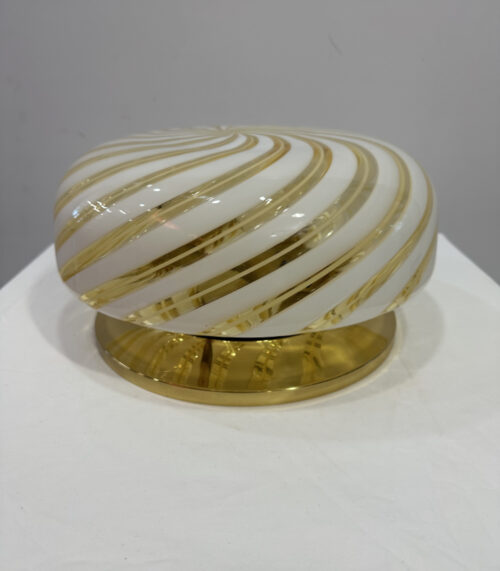 Vintage Murano Deckenleuchte mit Messingfassung – Durchmesser 32 cm