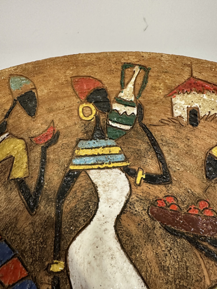 Fratelli Fanciullacci "Africa" Keramikteller, Italien, ca. 1960er Jahre – Bild 2