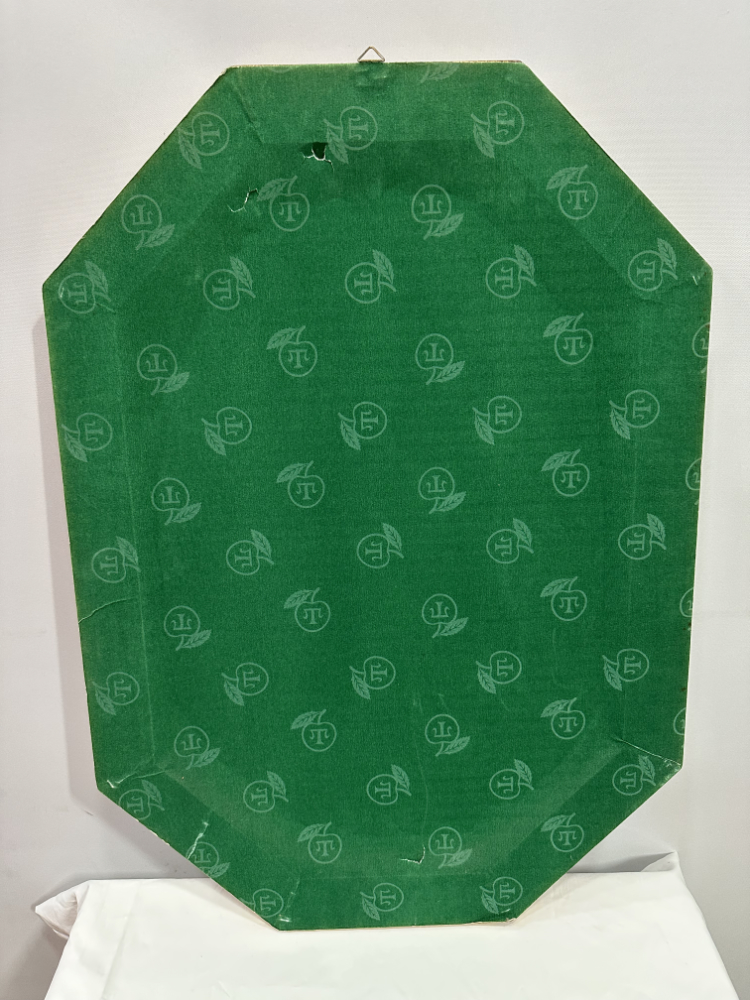 Vintage achteckiger Wandspiegel mit Goldrahmen und Ornamentprägung ca. 1960-1980 – Bild 4