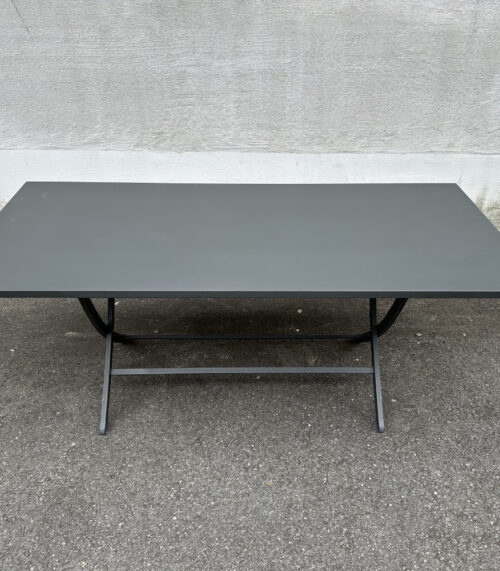 Gartentisch von Vermobil Italy – Klappbarer Outdoor-Tisch in Anthrazit 185  x 86 cm