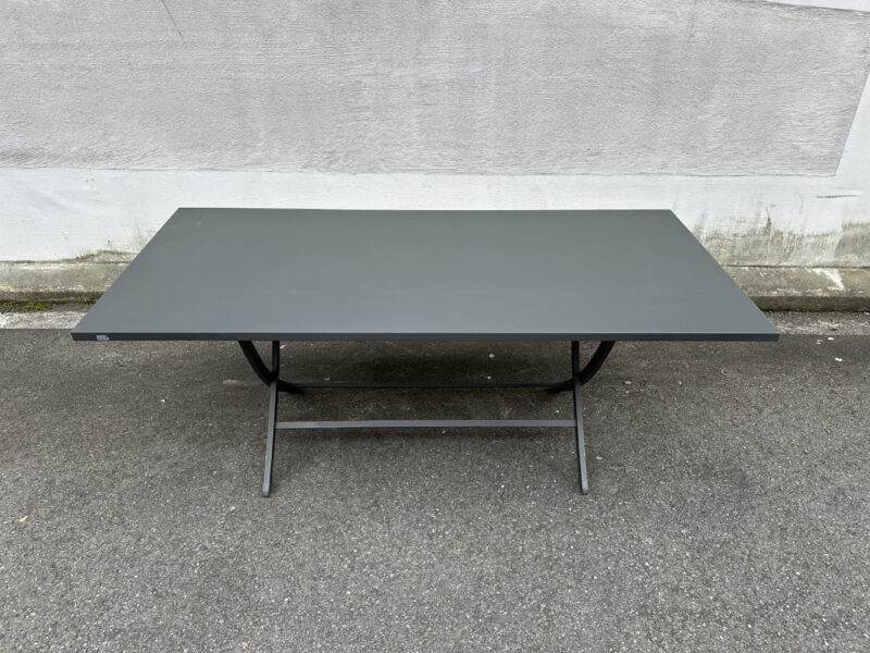 Gartentisch von Vermobil Italy – Klappbarer Outdoor-Tisch in Anthrazit 185  x 86 cm