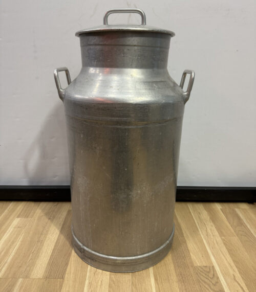 Vintage Aluminium-Milchkanne mit Deckel – 50 L
