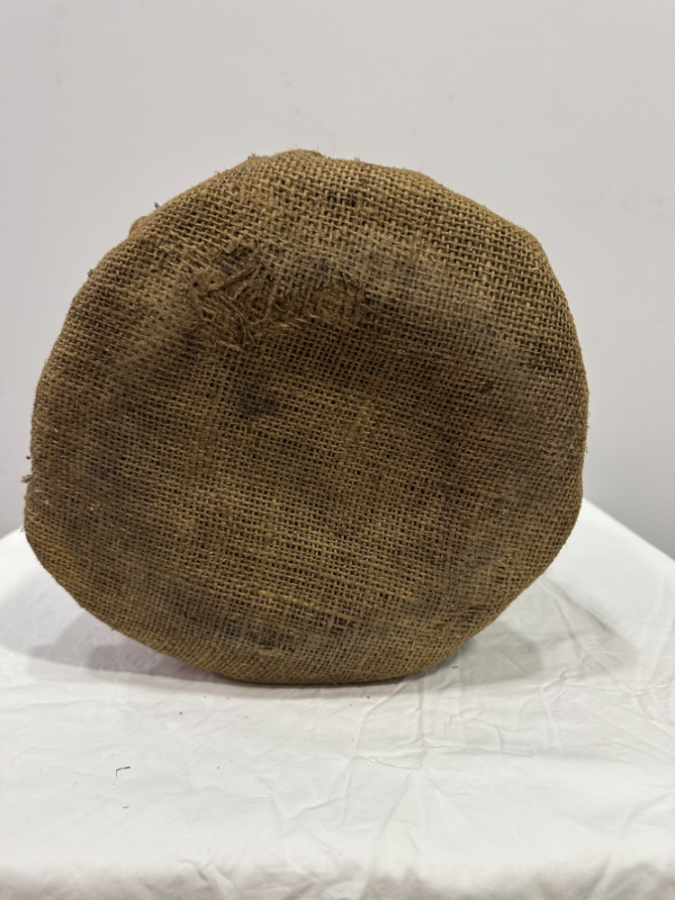 Vintage Bauernhaus Weinballon aus Glas mit Strohumwicklung ca. 1950er-60er Jahre – Bild 3