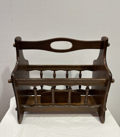 Vintage Zeitungsständer aus Buchenholz 1960-1970er Jahre