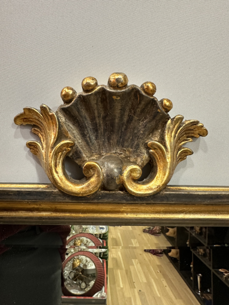 Italienischer Wandspiegel mit Muschelkrone, Vintage Neobarock aus den 1970er-Jahren – Bild 6