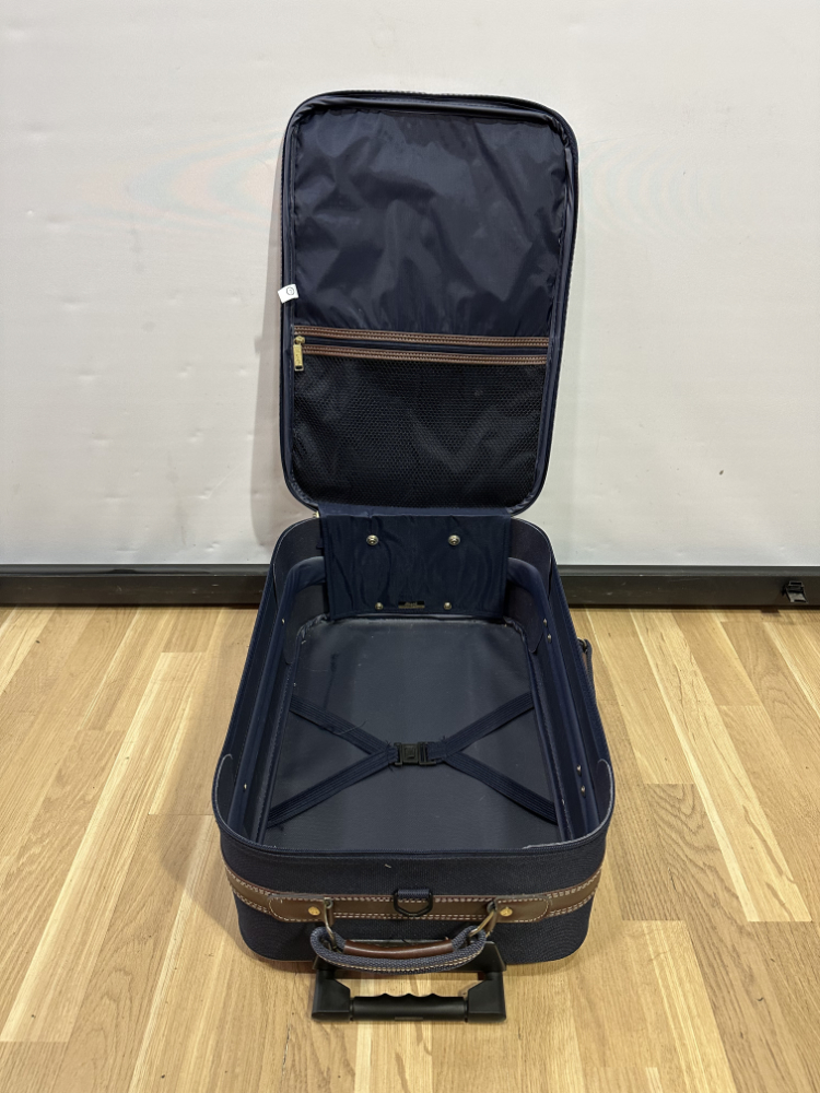 Reisekoffer von Neway in Canvas Optik mit Kunstleder-Details – Bild 2