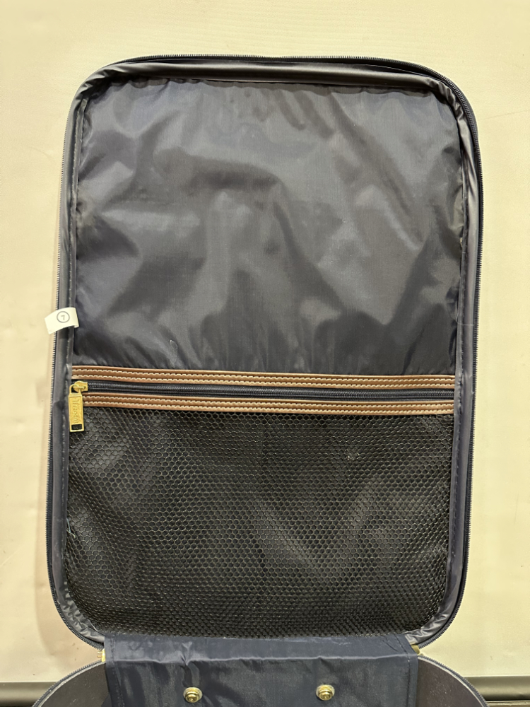 Reisekoffer von Neway in Canvas Optik mit Kunstleder-Details – Bild 5