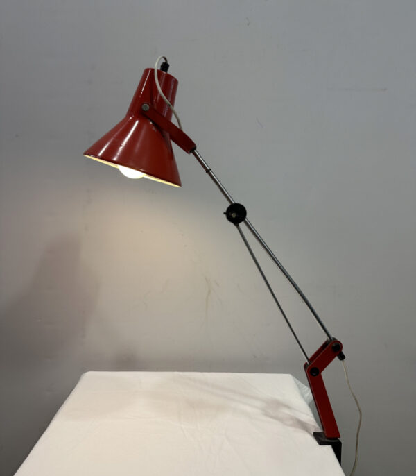 Vintage Mid Century Schreibtischlampe von IKEA Typ A401 in Rot, ca. 1970er Jahre