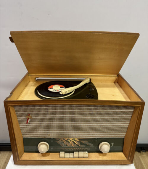 Sondyna Röhrenradio mit Plattenspieler 1960er, Modell E6030, Made in Switzerland