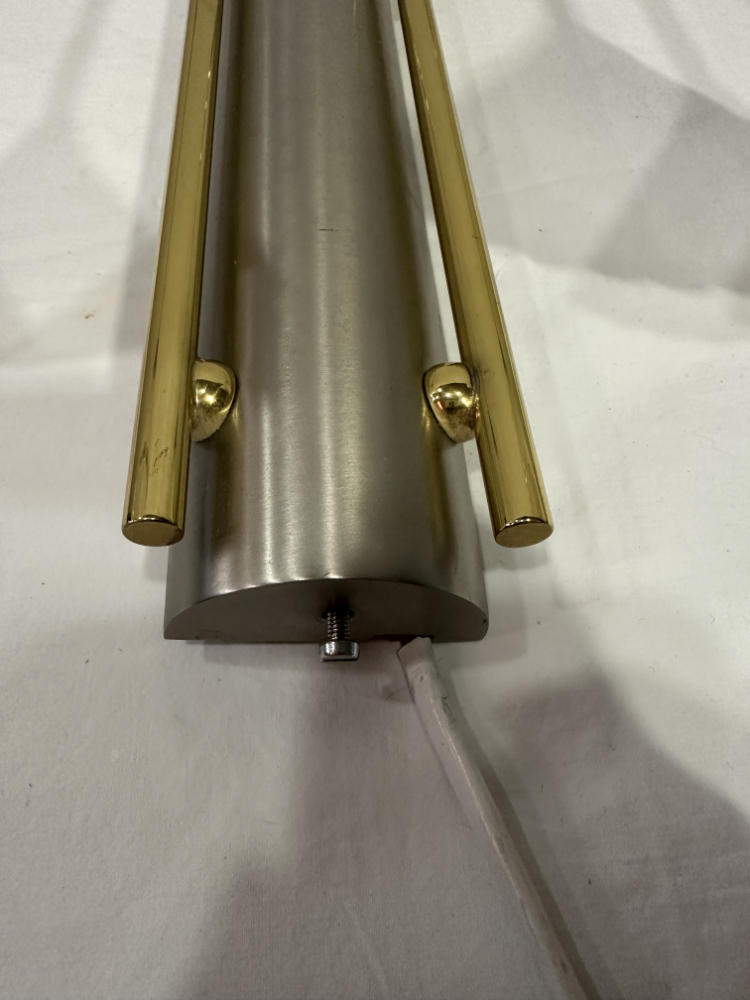 Vintage Wandleuchte mit Doppelarm und Glas Lampenschirmen, ca. 1980er Jahre – Bild 5