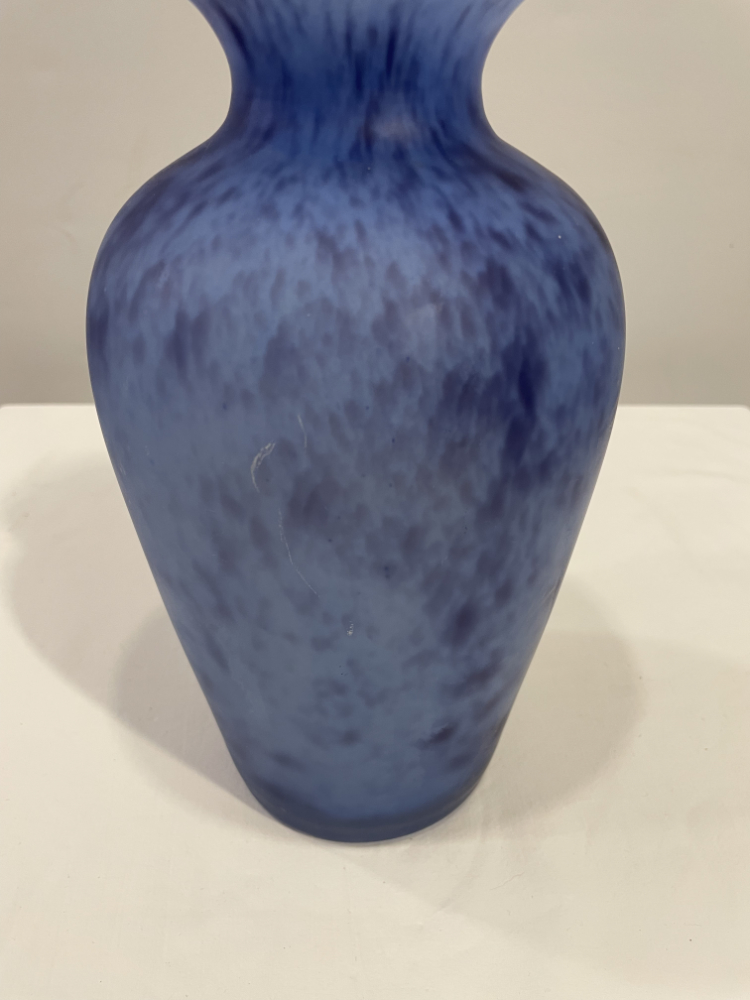 Vintage La Rochère Glasvase in sattem Blau, signiert, ca. 1980er Jahre – Bild 3